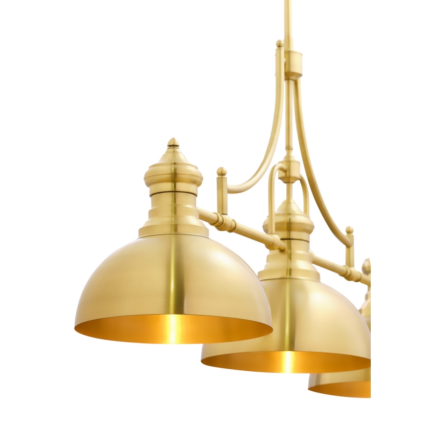 Jupiter 1915 - Lampadario su palo PLATINO 3xE27/60W/230V ottone