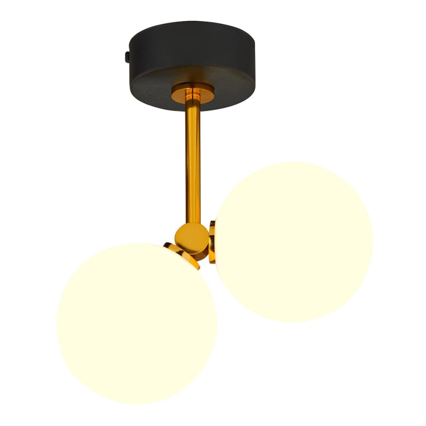 Jupiter 1918 - Lampadario su palo LUNA 2xG9/40W/230V ottone/nero