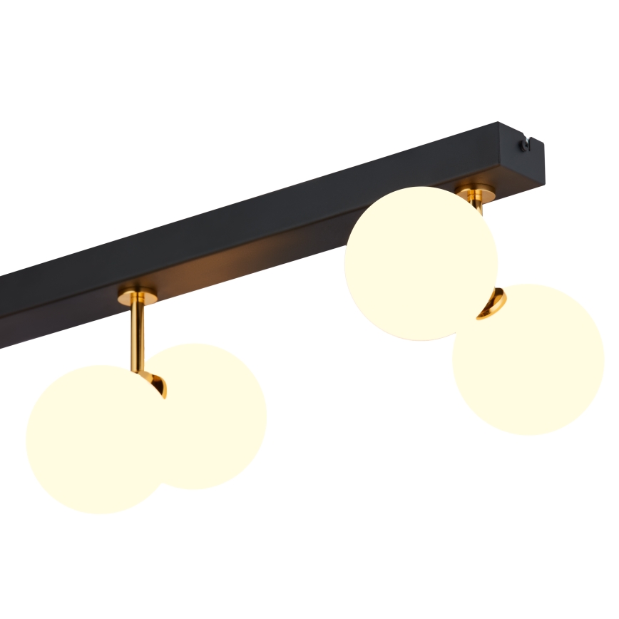 Jupiter 1920 - Surface-mounted lampadario LUNA 6xG9/40W/230V nero/ottone