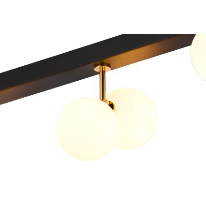 Jupiter 1920 - Surface-mounted lampadario LUNA 6xG9/40W/230V nero/ottone