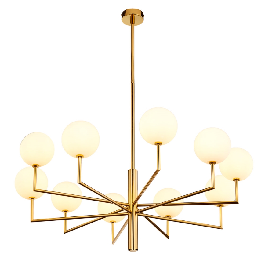 Jupiter 1931 - Lampadario su palo FEME 10xG9/40W/230V  ottone
