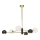 Jupiter 1965 - Lampadario a stelo MOKA 3xGU10/10W/230V + 3xG9/10W/230V oro/nero/bianco