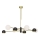 Jupiter 1971 - Lampadario a sospensione con supporto rigido MOKA 4xGU10/10W/230V + 4xG9/10W/230V oro/nero/bianco