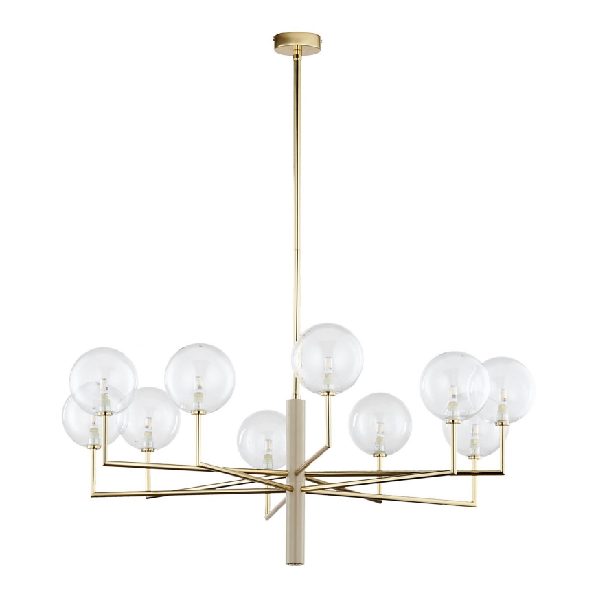Jupiter 1976 - Lampadario a sospensione con supporto rigido FEME 10xG9/10W/230V oro