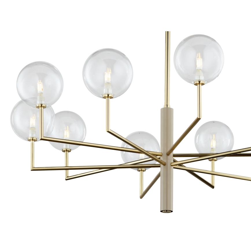 Jupiter 1976 - Lampadario a sospensione con supporto rigido FEME 10xG9/10W/230V oro