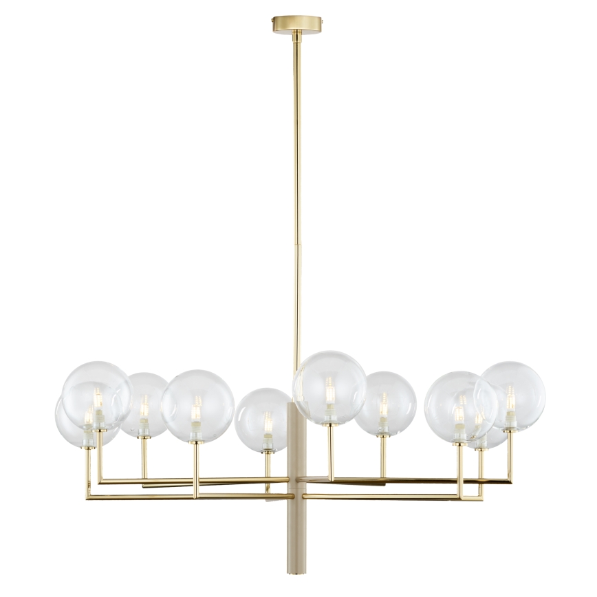 Jupiter 1976 - Lampadario a sospensione con supporto rigido FEME 10xG9/10W/230V oro