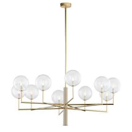 Jupiter 1976 - Lampadario a sospensione con supporto rigido FEME 10xG9/10W/230V oro