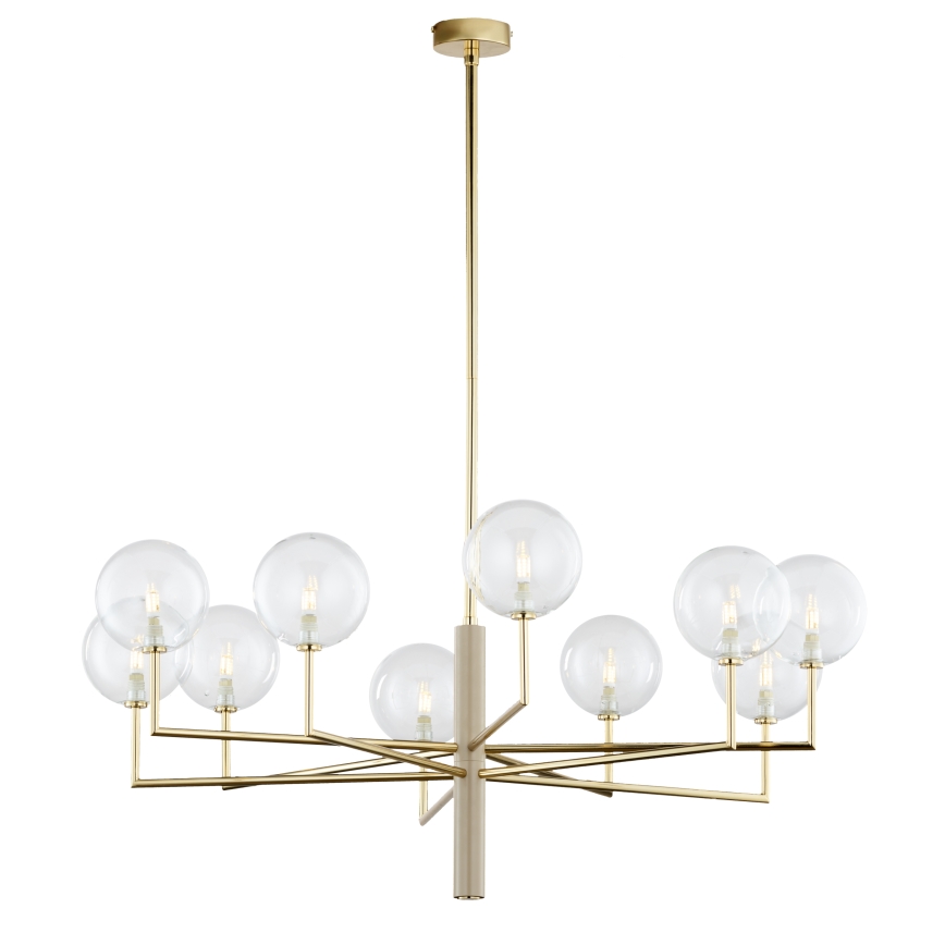 Jupiter 1976 - Lampadario a sospensione con supporto rigido FEME 10xG9/10W/230V oro