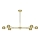 Jupiter 1978 - Lampadario a sospensione con supporto rigido TIANA 6xGU10/10W/230V oro