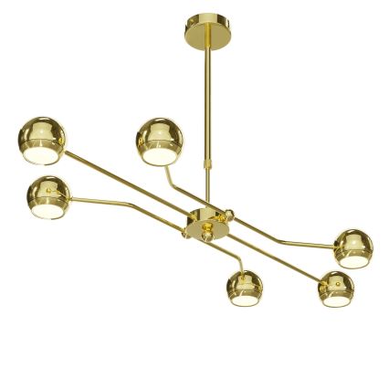 Jupiter 1978 - Lampadario a sospensione con supporto rigido TIANA 6xGU10/10W/230V oro