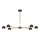 Jupiter 1979 - Lampadario a sospensione con supporto rigido TIANA 6xGU10/10W/230V nero/oro