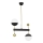Jupiter 1986 - Lampadario a sospensione con supporto rigido DEGO 2xG9/10W/230V nero/oro