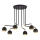 Jupiter 1987 - Lampadario a sospensione con supporto rigido VILAR 6xGU10/10W/230V nero/oro