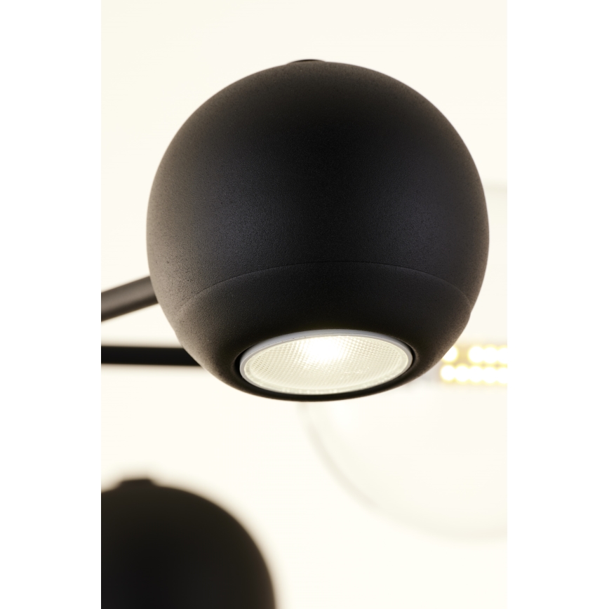Jupiter 1993 - Lampadario a sospensione con supporto rigido MOKA 3xGU10/10W/230V + 3xG9/10W/230V nero/beige