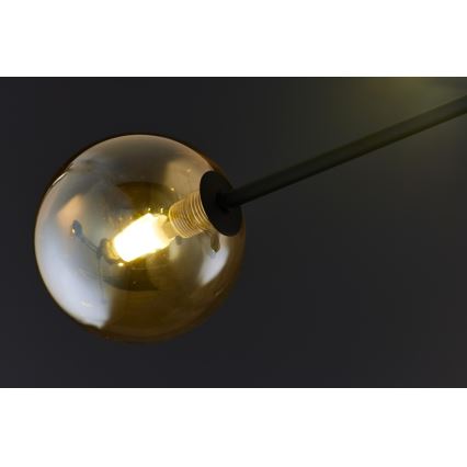 Jupiter 1994 - Lampadario a sospensione con supporto rigido MOKA 4xGU10/10W/230V + 4xG9/10W/230V nero/beige