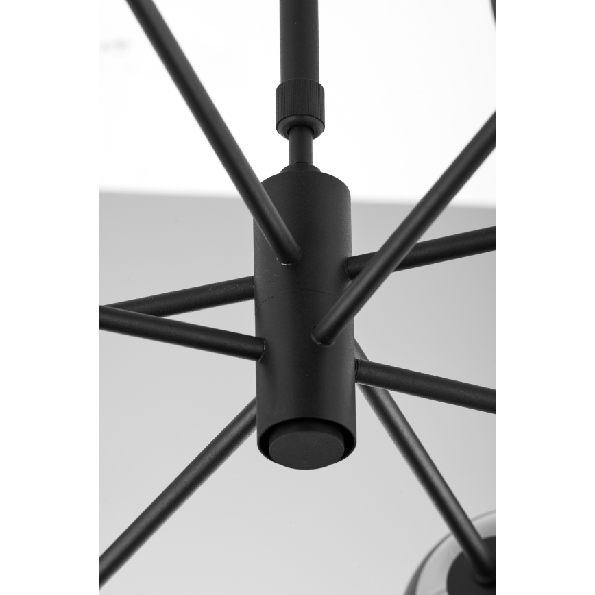 Jupiter 1994 - Lampadario a sospensione con supporto rigido MOKA 4xGU10/10W/230V + 4xG9/10W/230V nero/beige