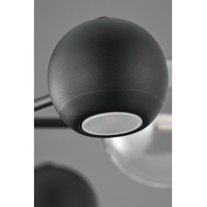 Jupiter 1995 - Lampadario a sospensione con supporto rigido MOKA 3xGU10/10W/230V + 3xG9/10W/230V nero/limpido