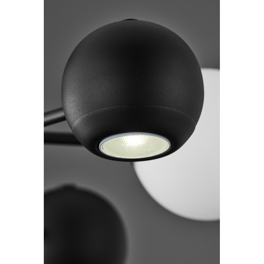 Jupiter 1997 - Lampadario a sospensione con supporto rigido MOKA 3xGU10/10W/230V + 3xG9/10W/230V nero/bianco