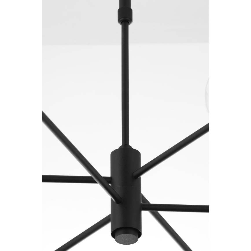 Jupiter 1997 - Lampadario a sospensione con supporto rigido MOKA 3xGU10/10W/230V + 3xG9/10W/230V nero/bianco