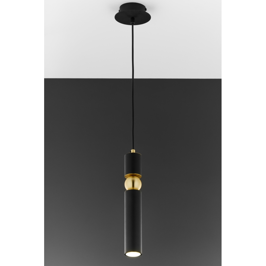 Jupiter 2003 - Lampadario a sospensione con filo ALAS 1xGU10/10W/230V nero/oro