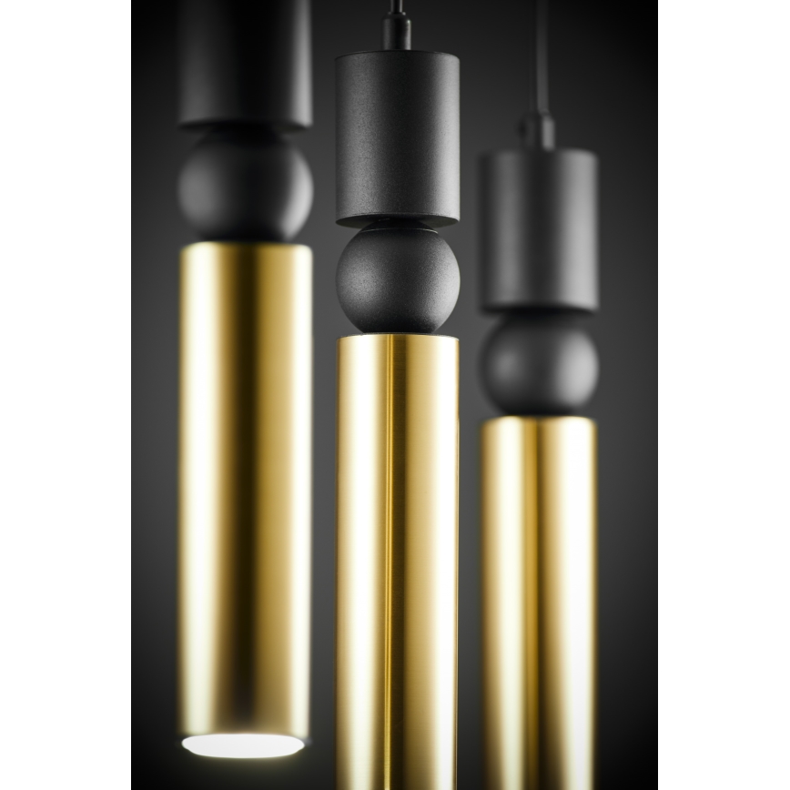 Jupiter 2007 - Lampadario a sospensione con filo ALAS 3xGU10/10W/230V oro/nero