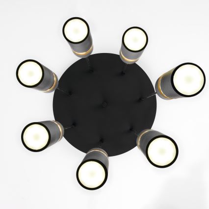 Jupiter 2015 - Lampadario a sospensione con filo ALAS 7xGU10/10W/230V nero/oro