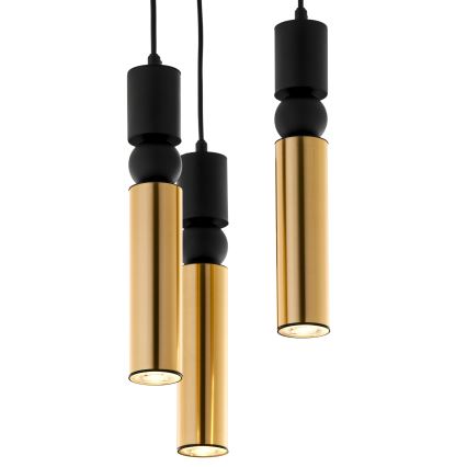 Jupiter 2016 - Lampadario a sospensione con filo ALAS 3xGU10/10W/230V oro/nero