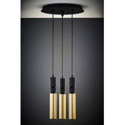 Jupiter 2016 - Lampadario a sospensione con filo ALAS 3xGU10/10W/230V oro/nero