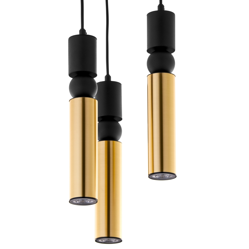 Jupiter 2016 - Lampadario a sospensione con filo ALAS 3xGU10/10W/230V oro/nero