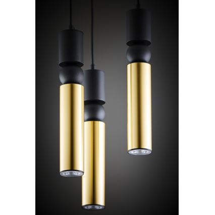 Jupiter 2016 - Lampadario a sospensione con filo ALAS 3xGU10/10W/230V oro/nero