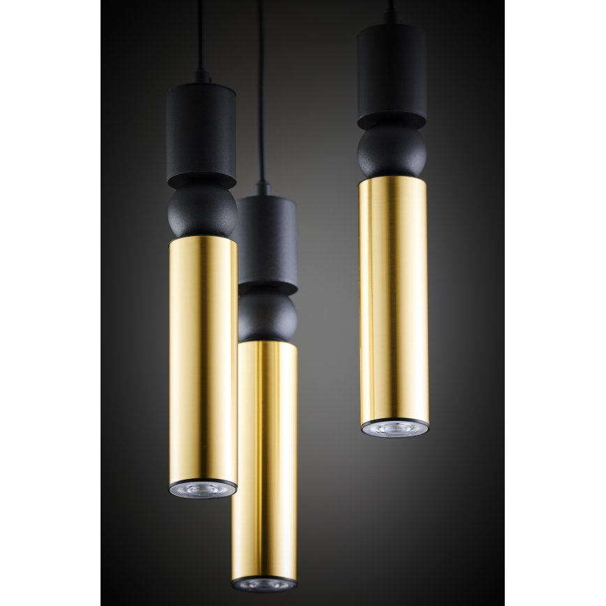 Jupiter 2016 - Lampadario a sospensione con filo ALAS 3xGU10/10W/230V oro/nero