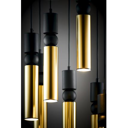 Jupiter 2018 - Lampadario a sospensione con filo ALAS 7xGU10/10W/230V oro/nero