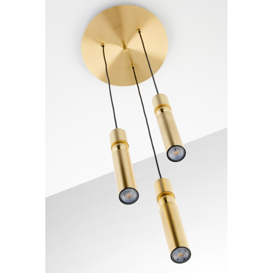 Jupiter 2019 - Lampadario a sospensione con filo ALAS 3xGU10/10W/230V oro
