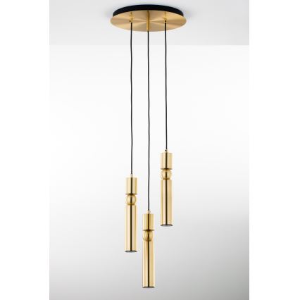 Jupiter 2019 - Lampadario a sospensione con filo ALAS 3xGU10/10W/230V oro