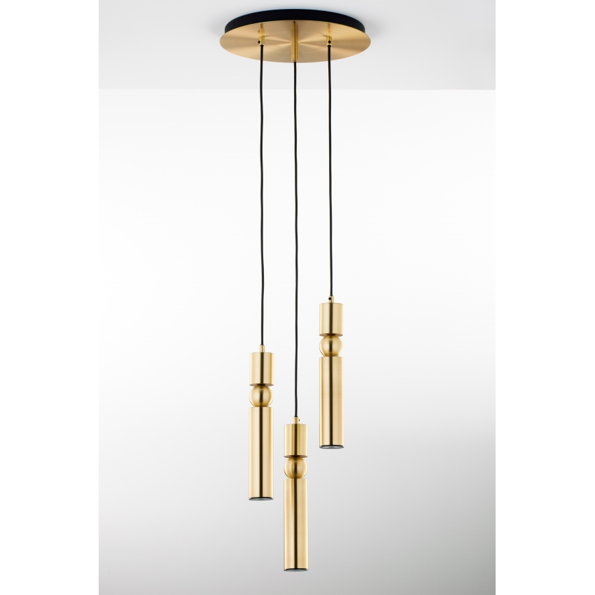 Jupiter 2019 - Lampadario a sospensione con filo ALAS 3xGU10/10W/230V oro