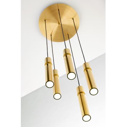 Jupiter 2020 - Lampadario a sospensione con filo ALAS 5xGU10/10W/230V oro