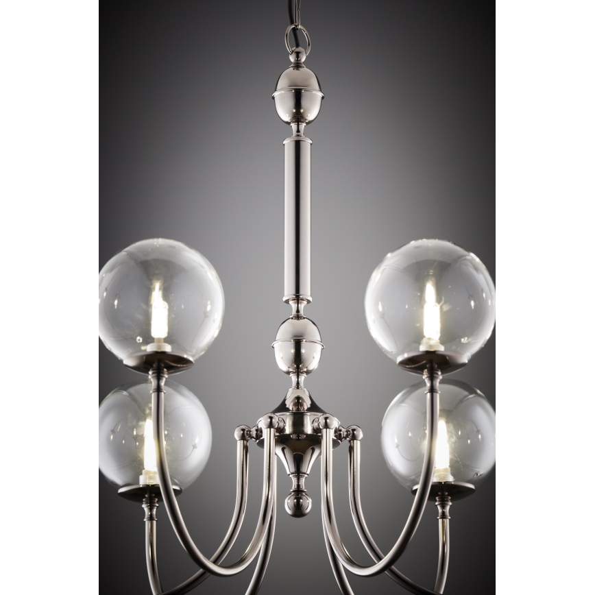 Jupiter 2022 - Lampadario a sospensione con catena BRILLANTE 6xG9/10W/230V cromo lucido