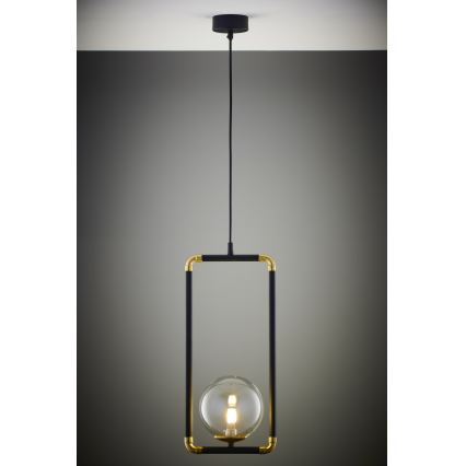 Jupiter 2023 - Lampadario a sospensione con filo ZAFRA 1xG9/10W/230V nero/oro/limpido
