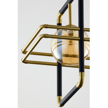Jupiter 2025 - Lampadario a sospensione con filo FIORI 1xG9/10W/230V nero/oro/beige