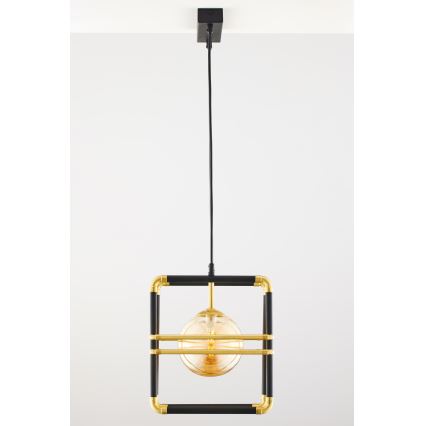 Jupiter 2026 - Lampadario a sospensione con filo FIORI 2xG9/10W/230V nero/oro/beige