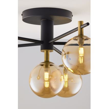 Jupiter 2033 - Lampadario a plafone FIGARO 6xG9/10W/230V nero/oro/beige