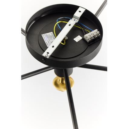 Jupiter 2033 - Lampadario a plafone FIGARO 6xG9/10W/230V nero/oro/beige