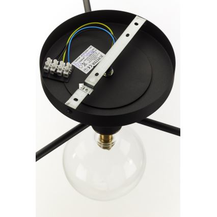 Jupiter 2034 - Lampadario a plafone FIGARO 4xG9/10W/230V nero/oro/beige/limpido