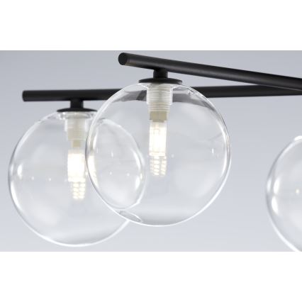 Jupiter 2046 - Lampadario a plafone PRATO 5xG9/10W/230V nero/limpido