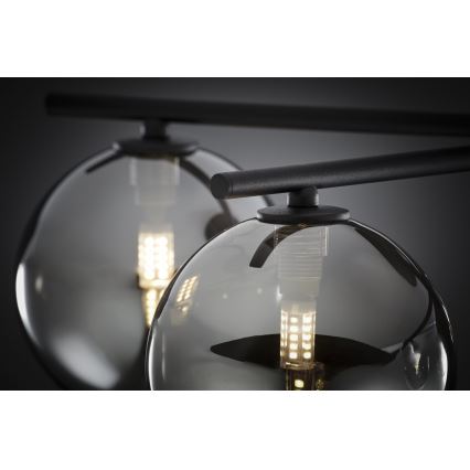 Jupiter 2048 - Lampadario a plafone PRATO 5xG9/14W/230V nero/grigio fumé