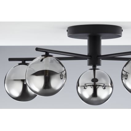 Jupiter 2048 - Lampadario a plafone PRATO 5xG9/14W/230V nero/grigio fumé