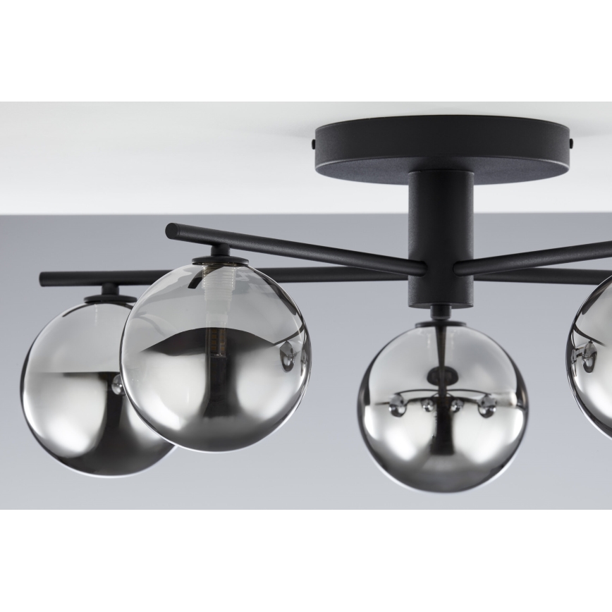 Jupiter 2048 - Lampadario a plafone PRATO 5xG9/14W/230V nero/grigio fumé