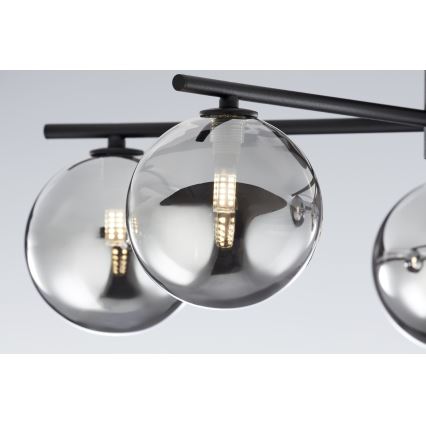 Jupiter 2048 - Lampadario a plafone PRATO 5xG9/14W/230V nero/grigio fumé