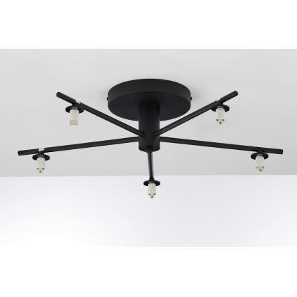 Jupiter 2048 - Lampadario a plafone PRATO 5xG9/14W/230V nero/grigio fumé