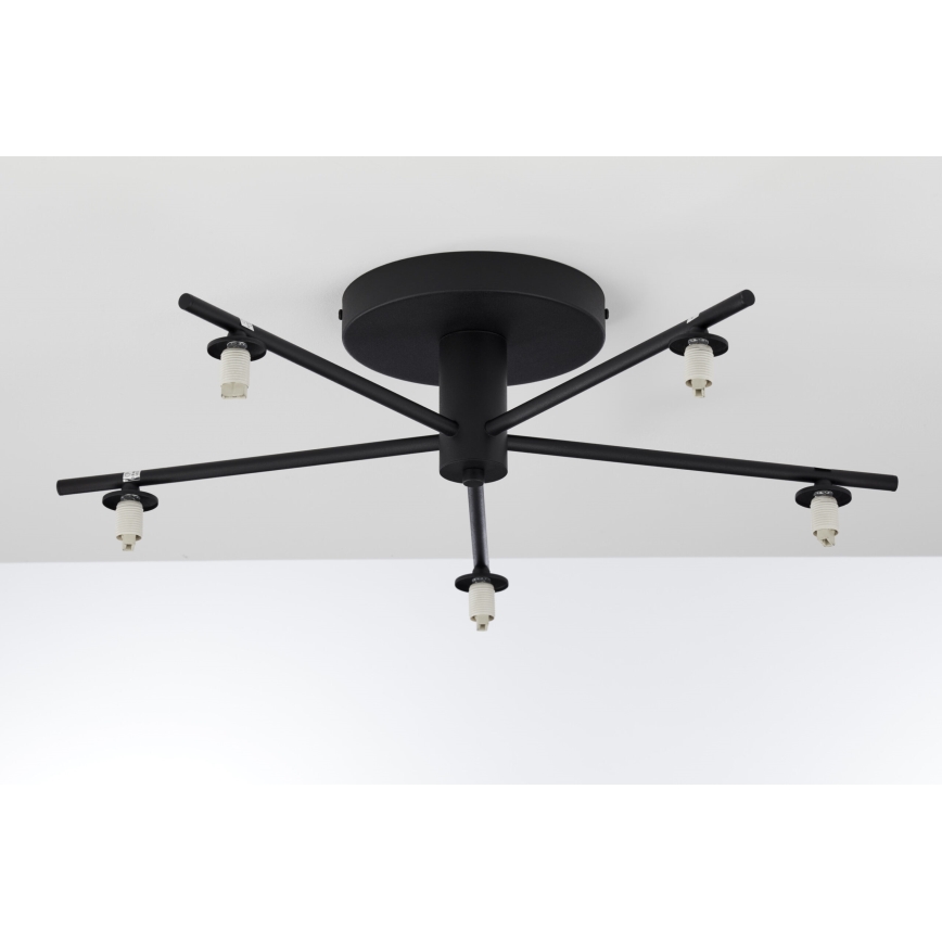 Jupiter 2048 - Lampadario a plafone PRATO 5xG9/14W/230V nero/grigio fumé